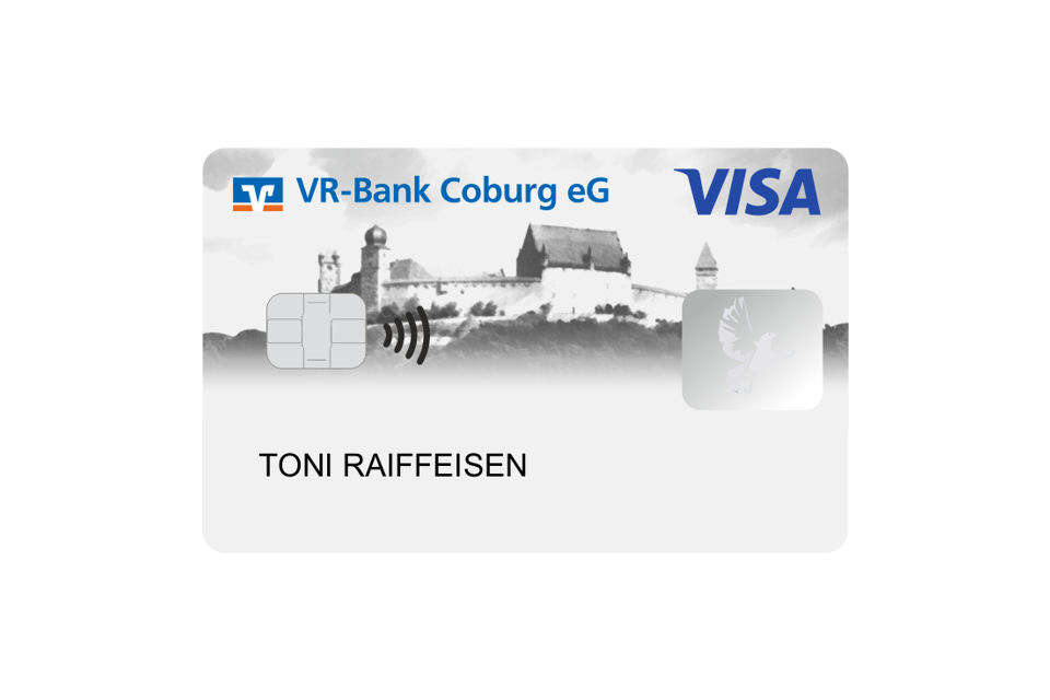 Kreditkartenabbildung Standard als Visa