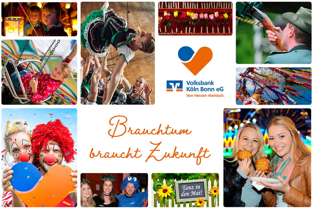 Unterschiedliche Brauchtumsituationen unter dem Motto "Brauchtum braucht Zukunft"