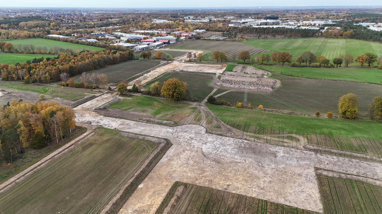 Gewerbegebiet Bilmer Berg II Luftansicht