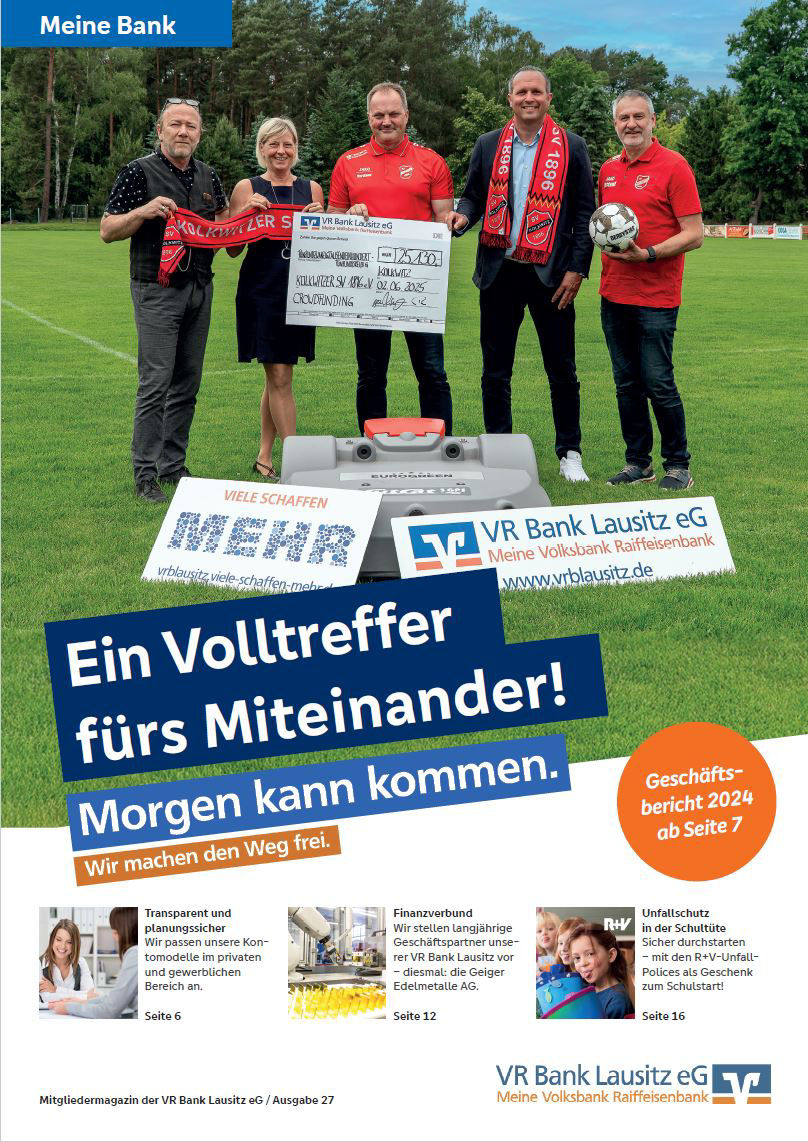 Cover des Mitgliedermagazins "Meine Bank" Ausgabe 1/2025