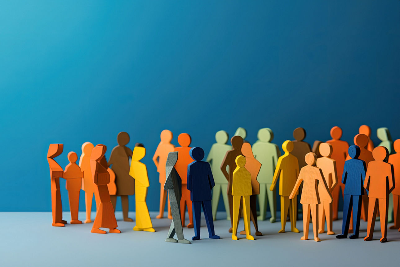 Grafik mit vielen Figuren, getreu dem Motto „Viele schaffen mehr“