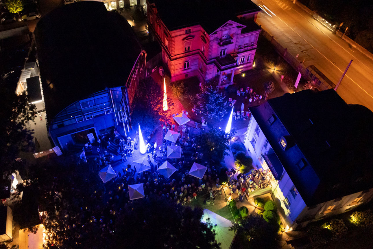 Luftaufnahme Location der VVR Bank in der Kultournacht