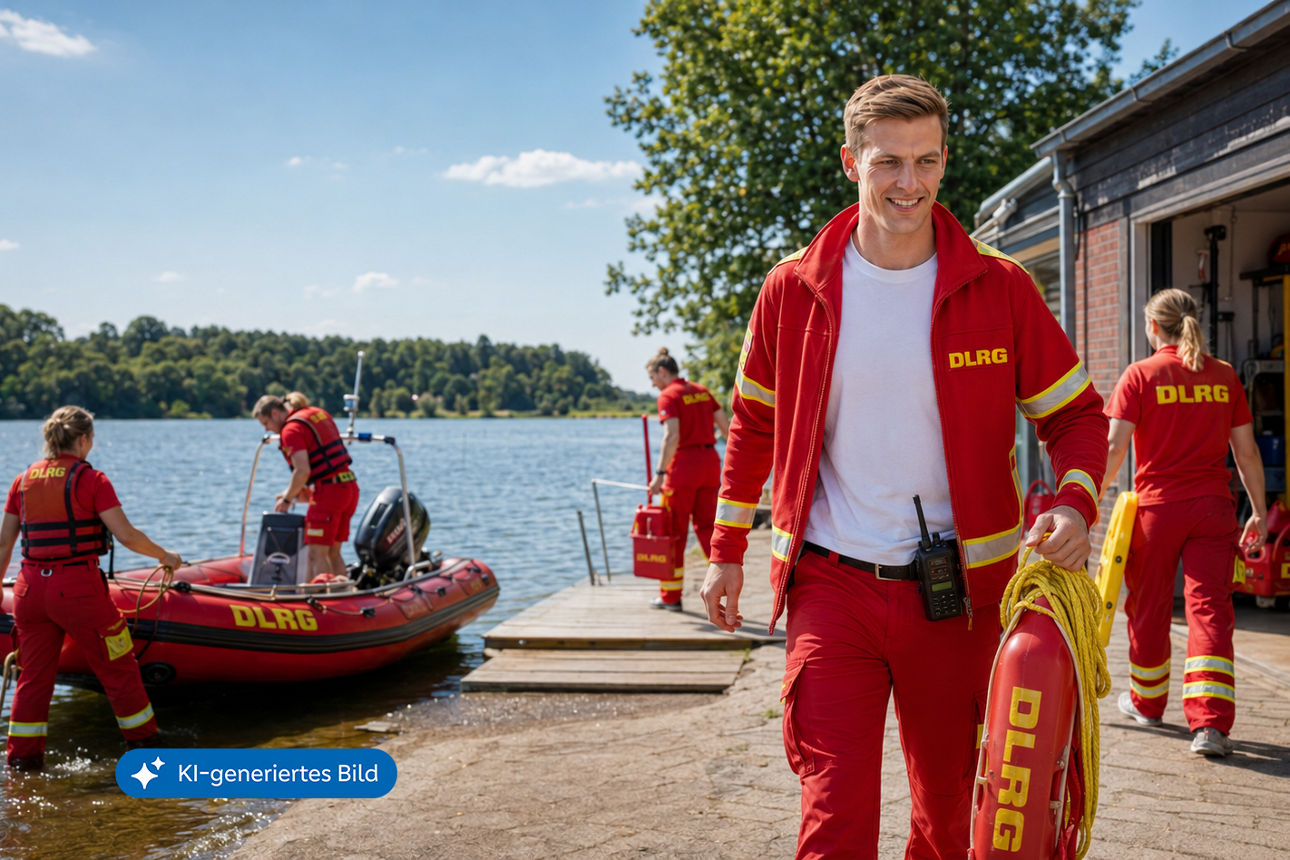 Ein Verein bei der Arbeit am Wasser