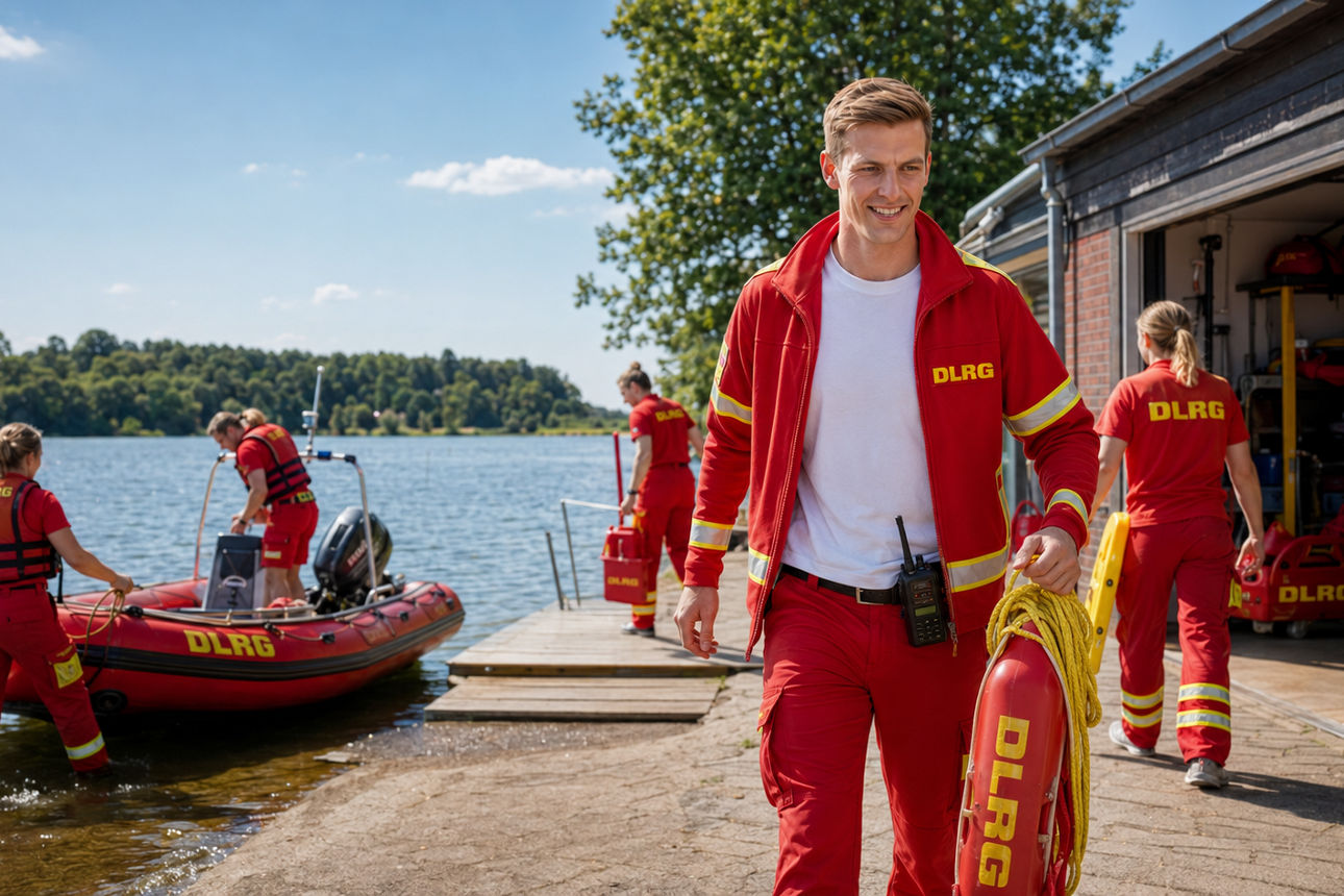 Ein Verein bei der Arbeit am Wasser