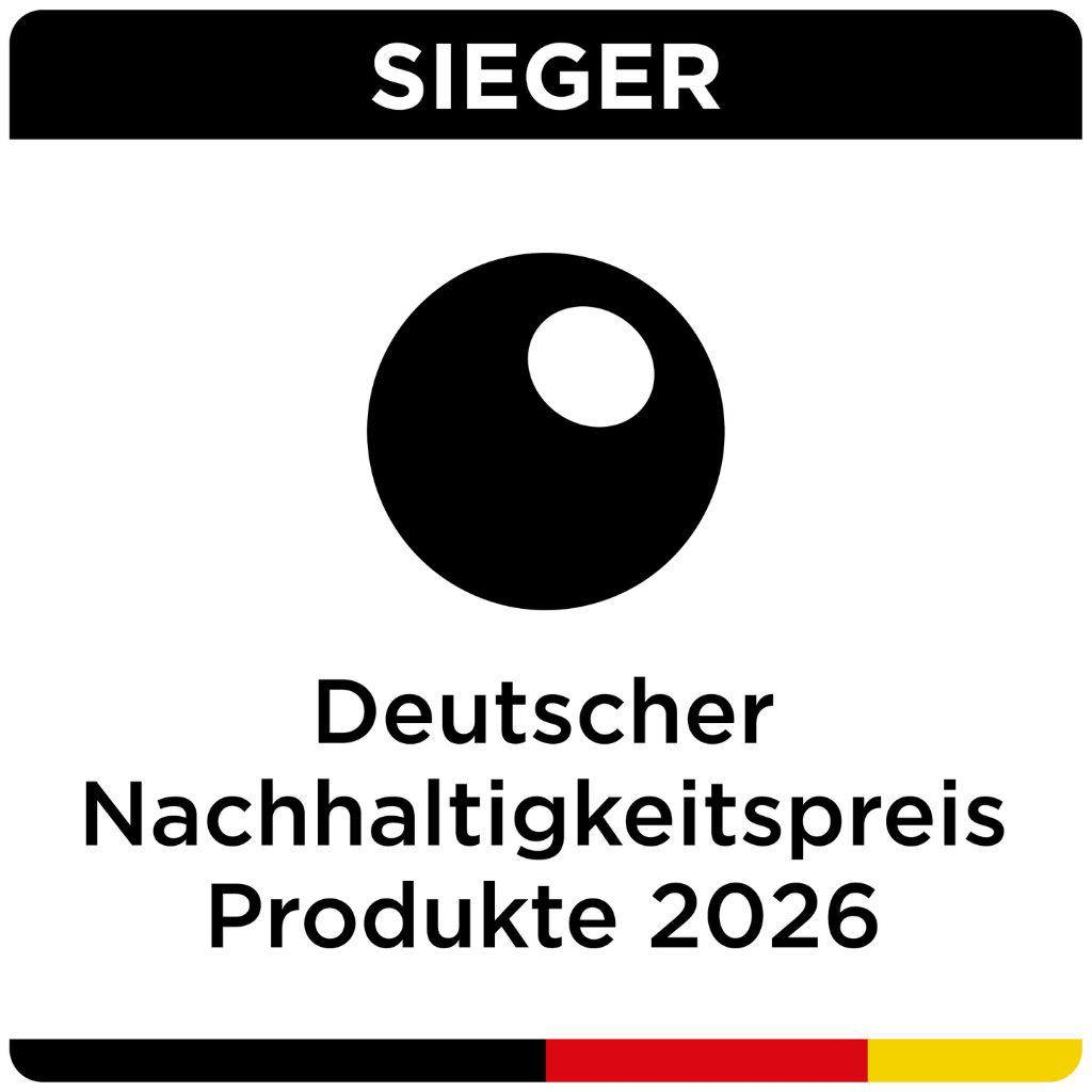 Die Grafik zeigt das Logo vom Deutschen Nachhaltigkeitspreis 2026