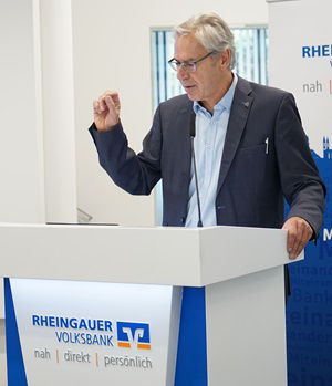 Prof. Dr. Hans Reiner Schultz stellt klar, was für Ihn die Zusammenarbeit mit der Rheingauer Volksbank bedeutet