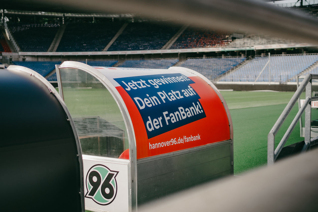FanBank von Hannover96 im Stadion 