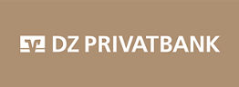 DZ Privatbank Logo auf braunen Hintergrund