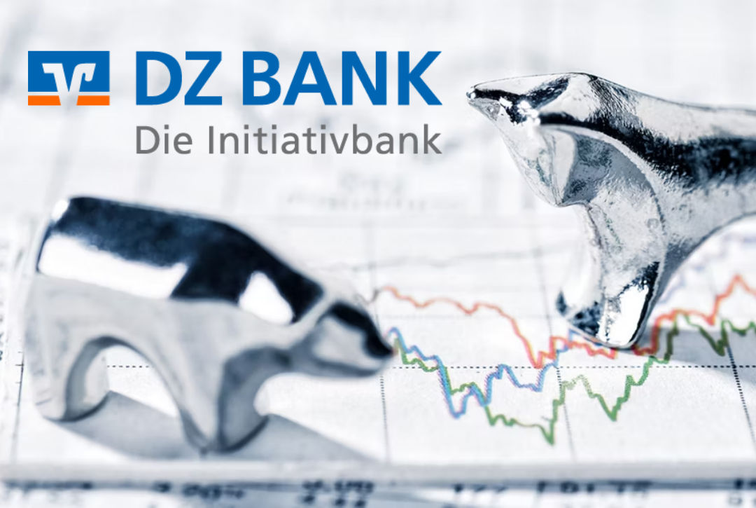 DZ Bank die Initiativbank - Symbolbild 2 Stiere auf Aktienpapieren