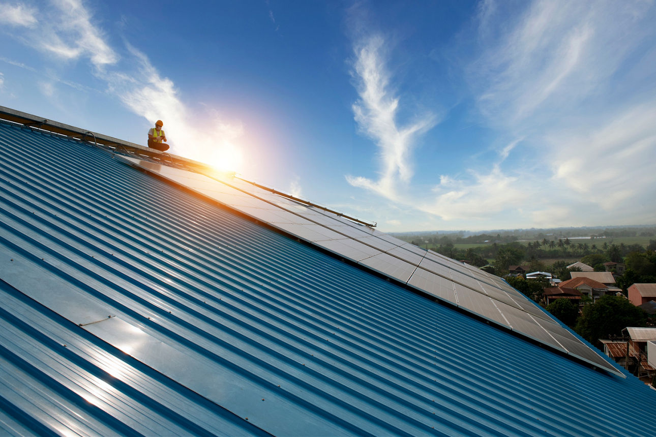 Dach mit Solar