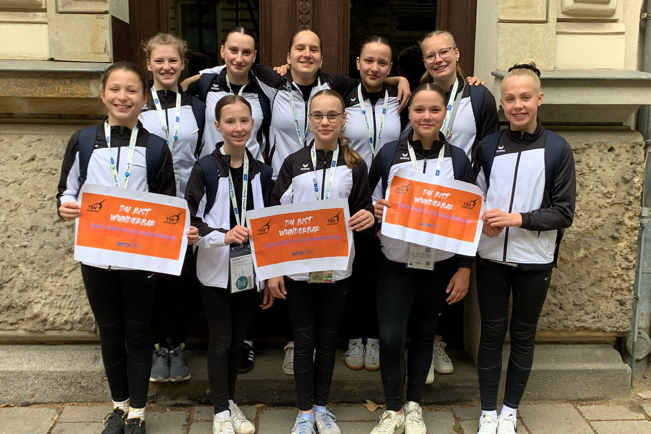 Die Turnerinnen des TSV Uetersen auf dem Internationalen Deutschen Turnfest in Leipzig