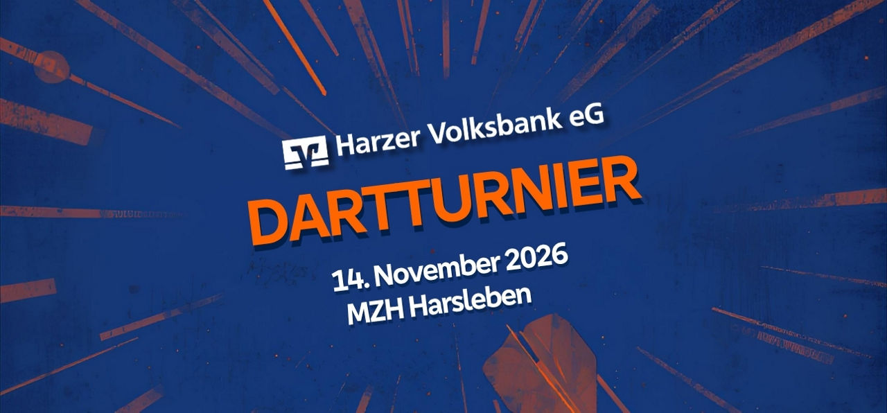 Bild, auf dem das Dartturnier angeteasert wird