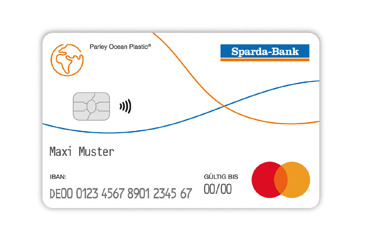 Abbildung einer weißen Sparda-Debitkarte