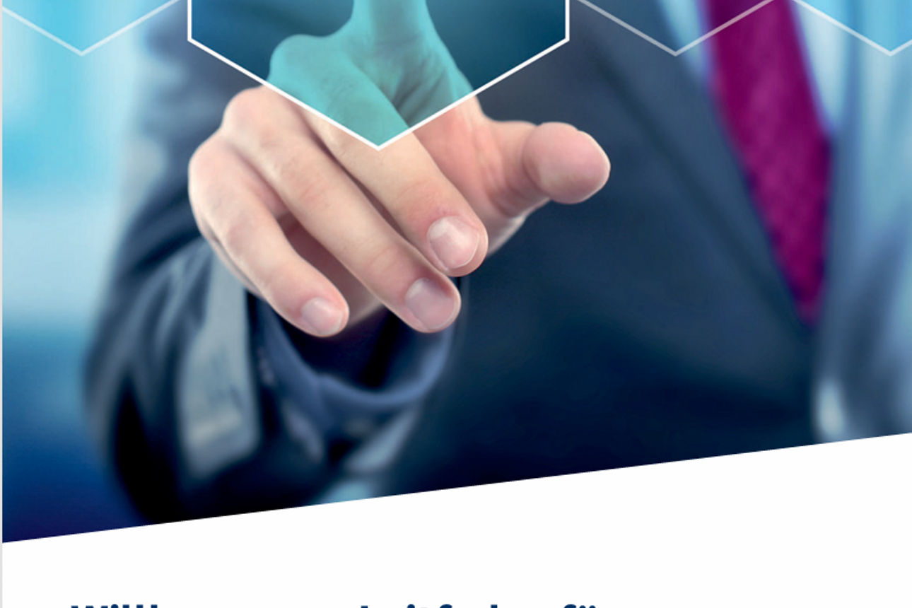Finger zeigt auf Factoring Schild