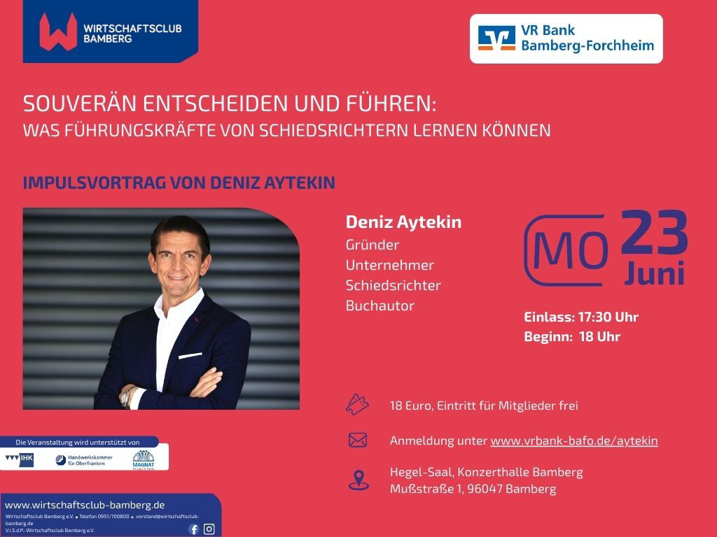 Veranstaltungshinweis zum Impulsvortrag von Deniz Aytekin am 23. Juni 2025