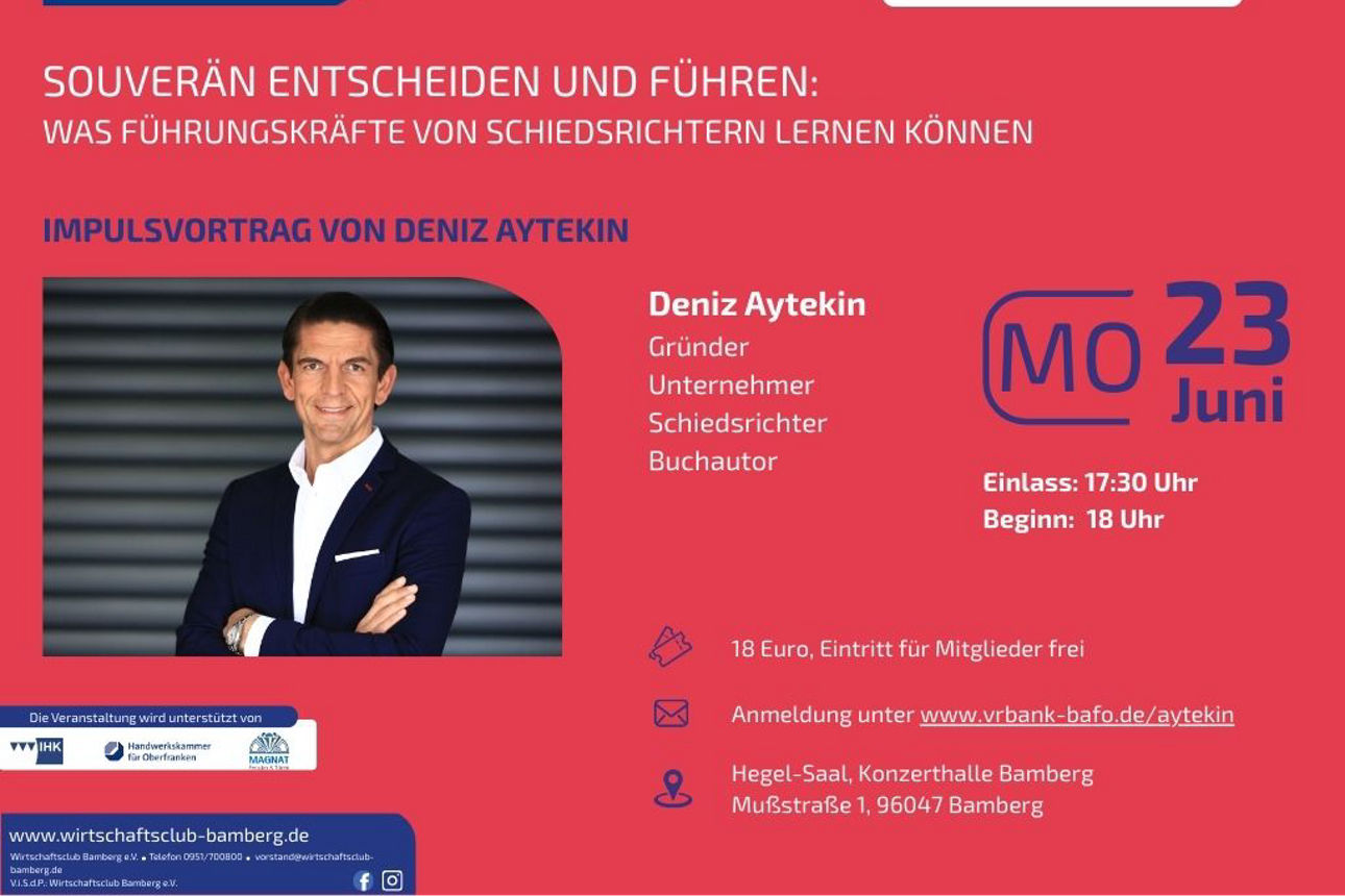 Veranstaltungshinweis zum Impulsvortrag von Deniz Aytekin am 23. Juni 2025