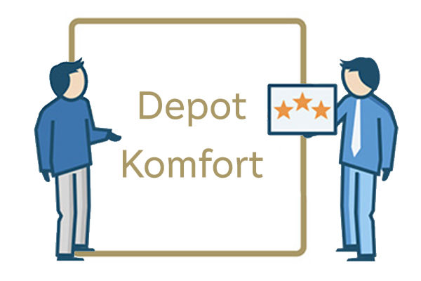 Depot Komfort gezeichnetes Icon