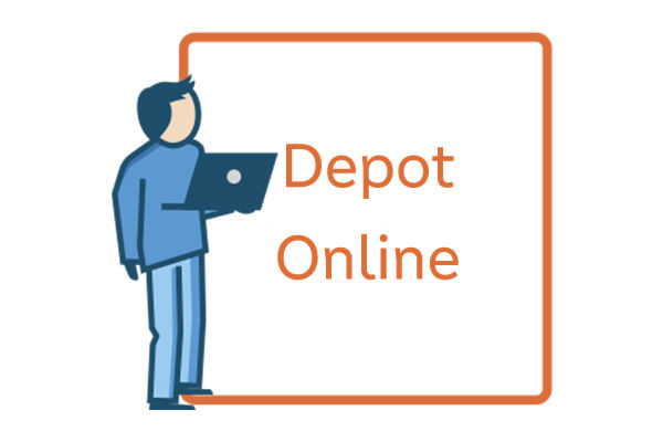 Depot Online gezeichnetes Icon
