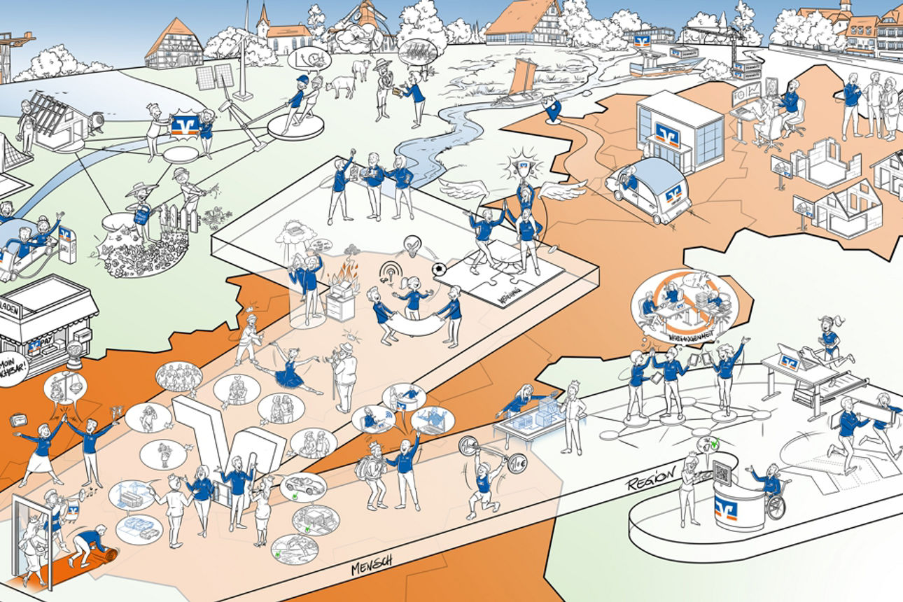 Eine Frau und ein Mann an einem Laptop