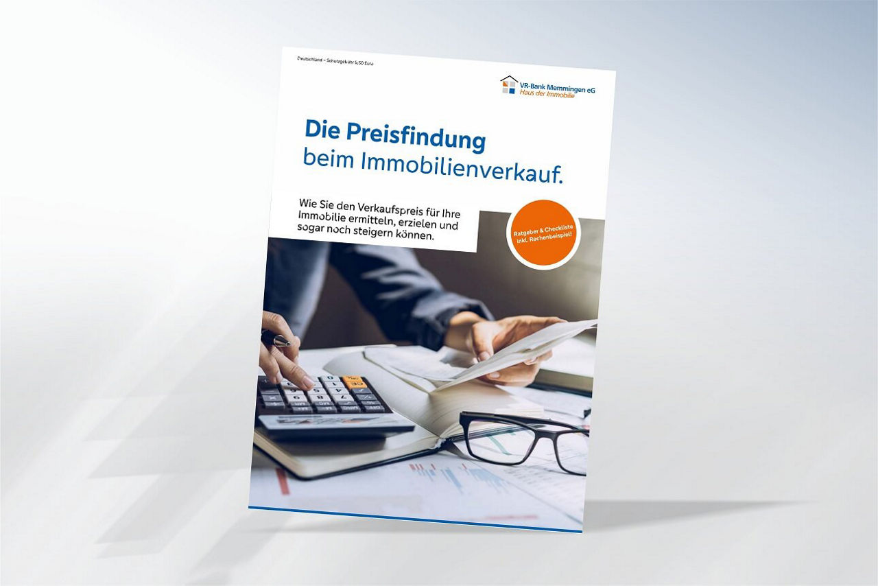 Titelbild der Ratgeber-Broschüre zum Thema: Die Preisfindung beim Immobilienverkauf