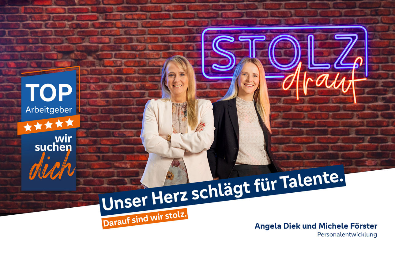 Unser Herz schlägt für Talente - darauf sind Angela Diek und Michele Förster stolz.