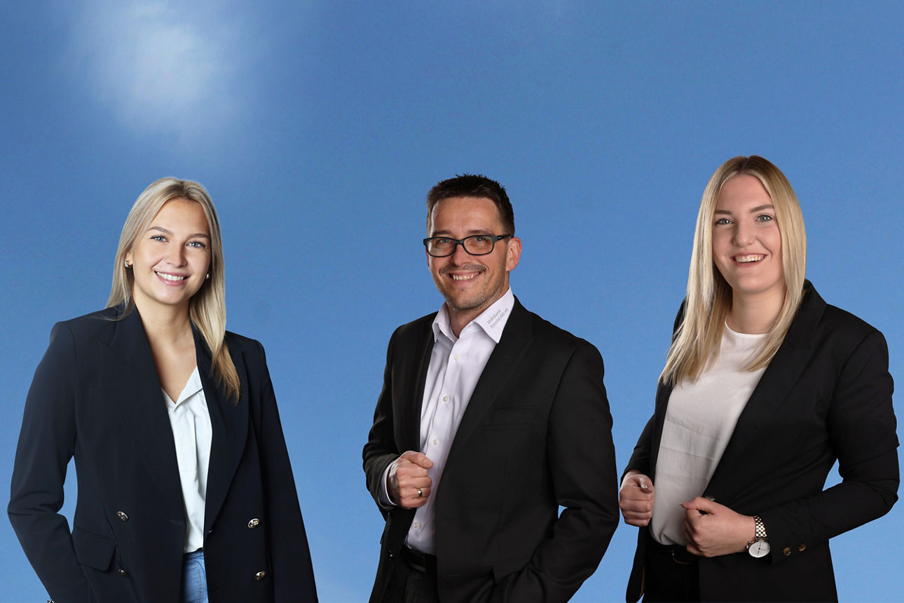 Unsere DigitalBerater Emily Dobler, Mike Ruess, Nina Diers