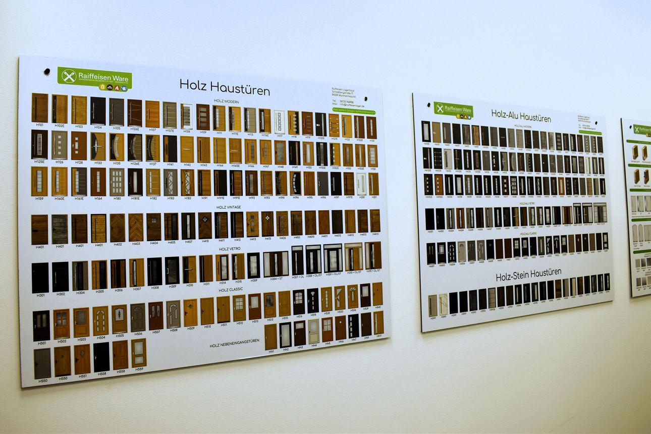 Auswahlmöglichkeiten bei der Digitalen Türenausstellung in Wurmannsquick