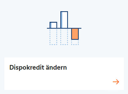 Funkion Dispokredit ändern im OnlineBanking