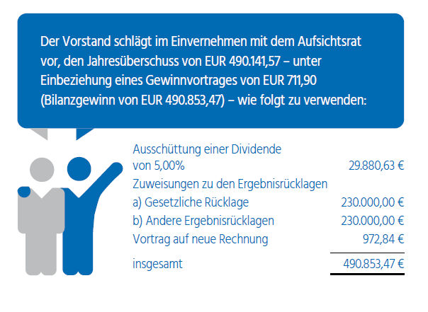 Bild Vorschlag für die Verwendung des Jahresüberschusses