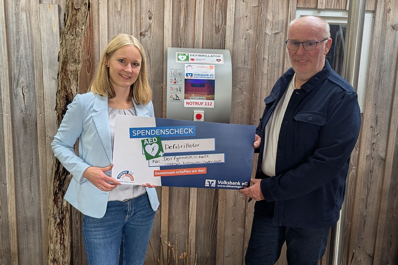 Spendenübergabe mit der Dorfgemeinschaft Lodbergen, Holthausen, Duderstadt