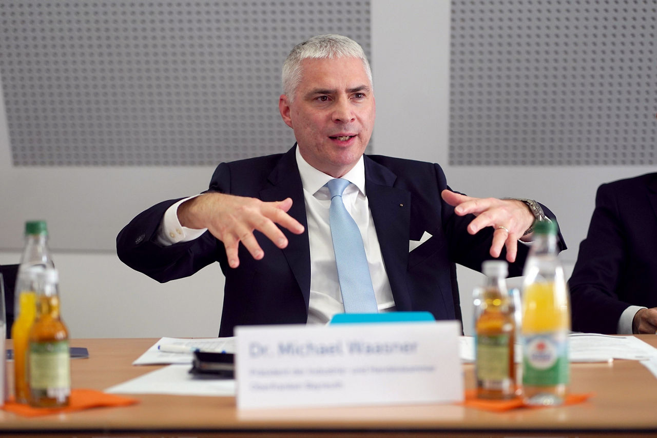 Dr. Michael Waasner, Präsident der Industrie- und Handelskammer für Oberfranken und geschäftsführender Gesellschafter der Gebr. Waasner Elektrotechnische Fabrik GmbH