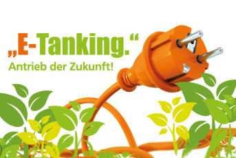 Animiertes Bild zum E-Tanking- "Stromkabel und Blätter"