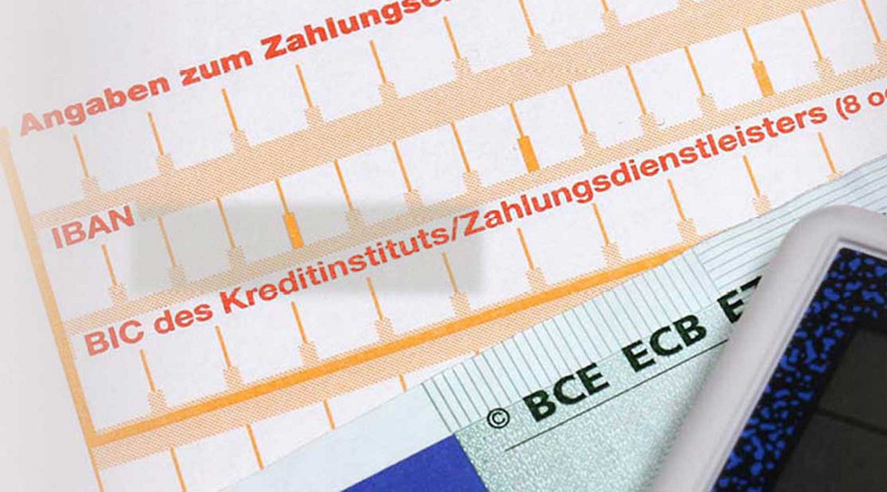 SEPA - Überweisungsbeleg