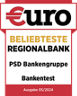 Siegel für die Auszeichnung als beliebteste Regionalbank für die PSD Bankengruppe der Ausgabe 05/2024