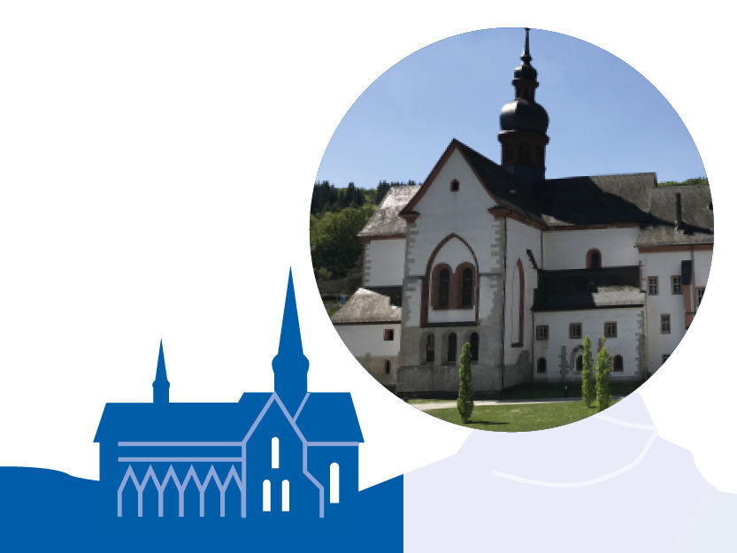 Bild vom Kloster Eberbach fotografiert und gezeichnet