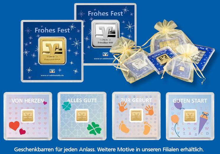 Edelmetalle als Geschenk