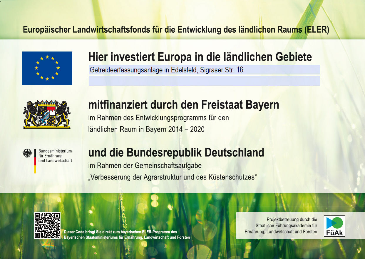 Bild Förderung Europäischer Landwirtschaftsfonds für Entwicklung ländlicher Raum (ELER): Getreideerfassungsanlage Edelsfeld