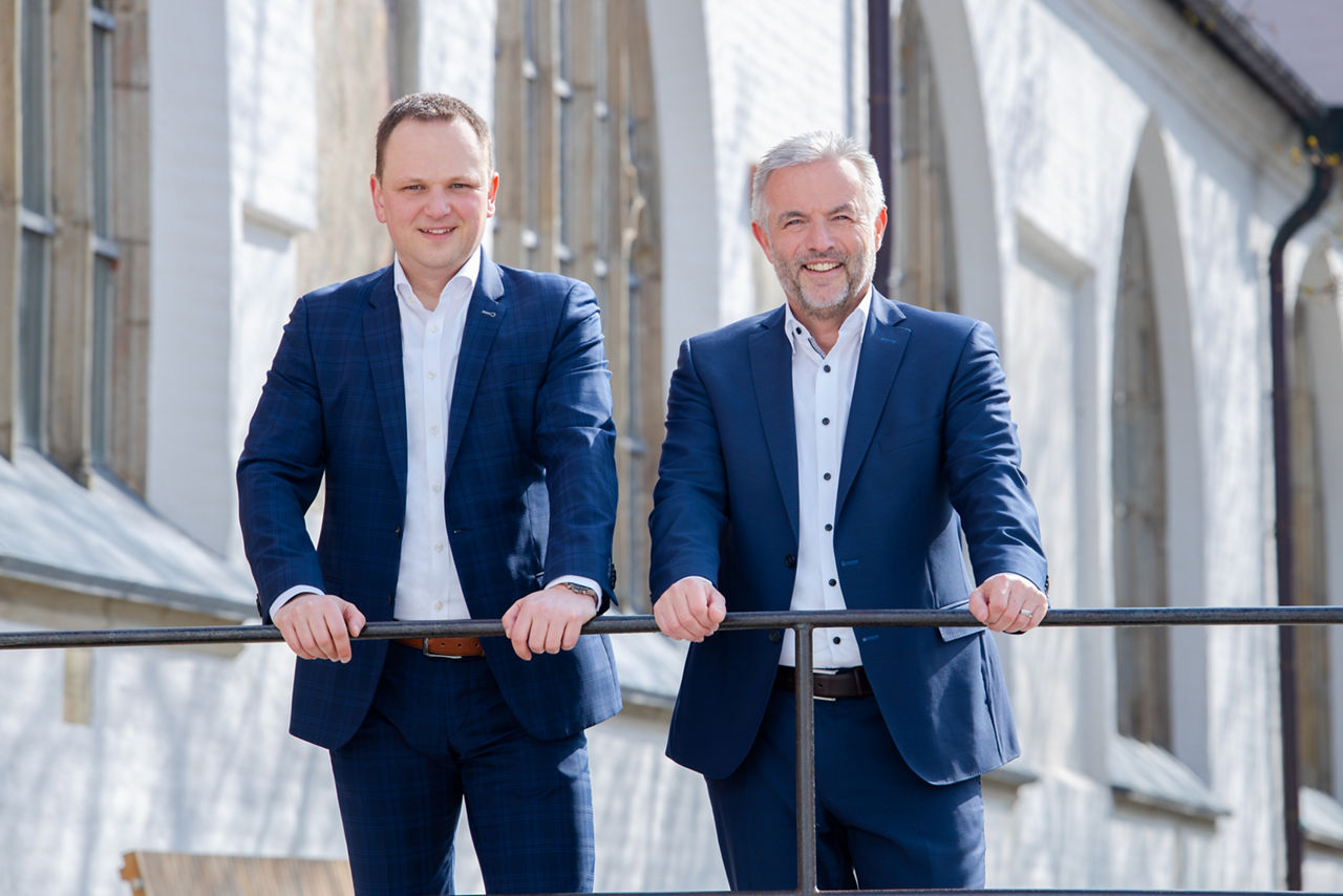 Vorstand Martin Egger und Vorstandsvorsitzender Stefan Jörg