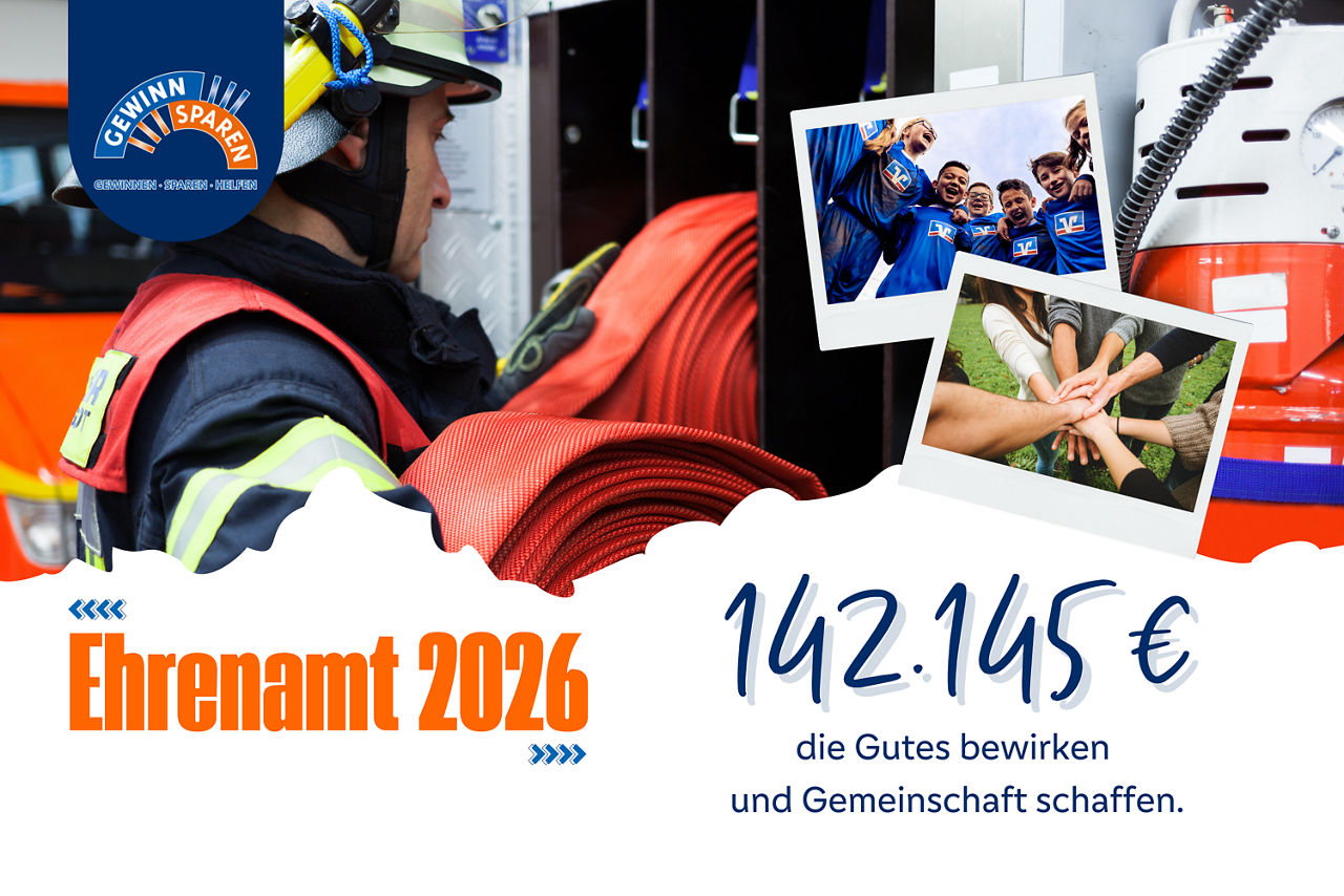 Ehrenamtsnachmittag 2026 mit Schecksumme in Höhe von 142.145€