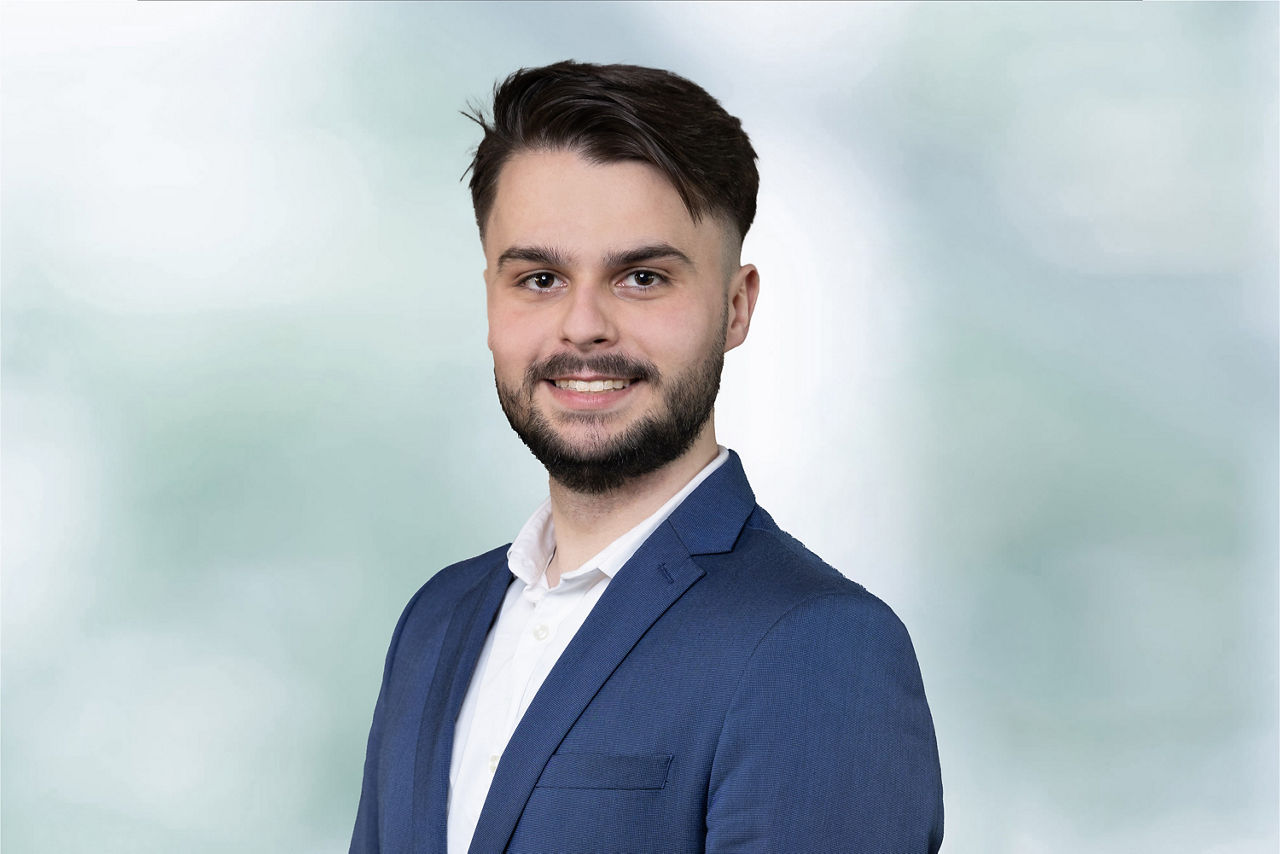 Marcel Eiba,  Azubi im 3. Lehrjahr der Volksbank Ruhr Mitte eG