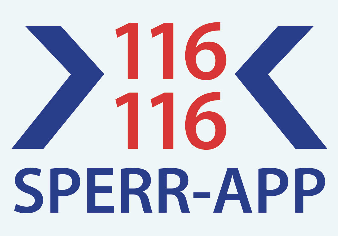 Symbole und Logo der Sperr-App mit der Telefonnummer 116 116