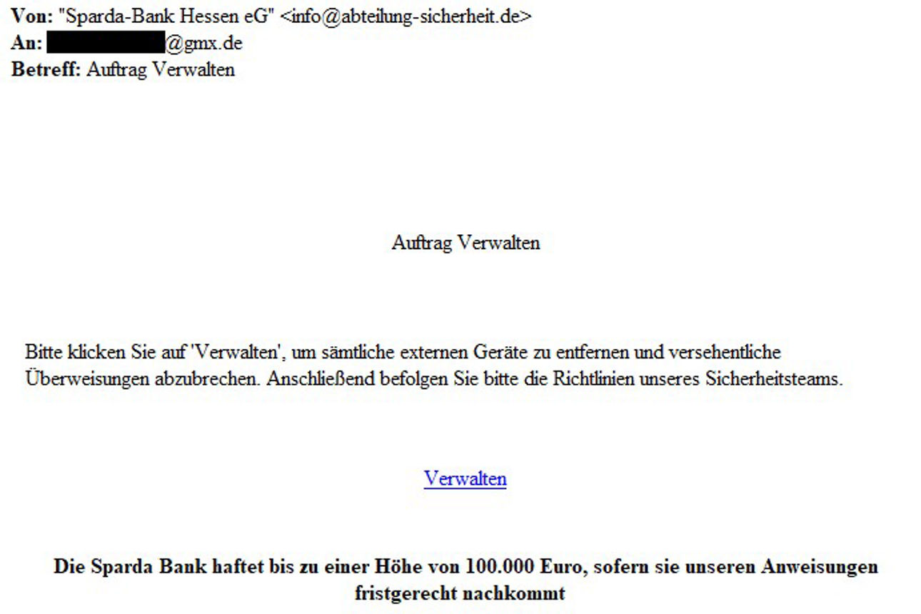 Betrugsversuch im Kontext von Einlagensicherung