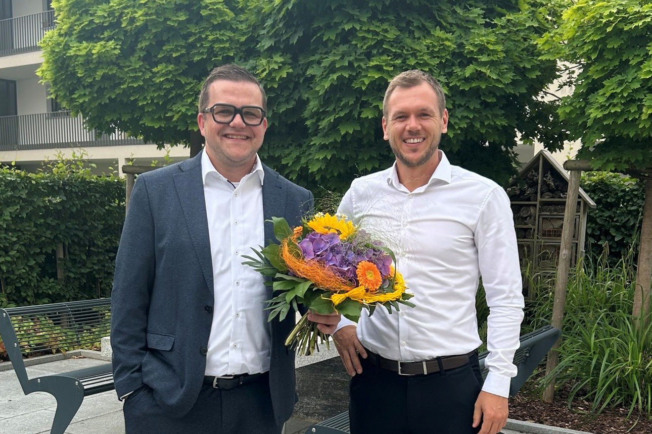 Mitarbeiter von links: Tobias Seeger und Michael Keller 