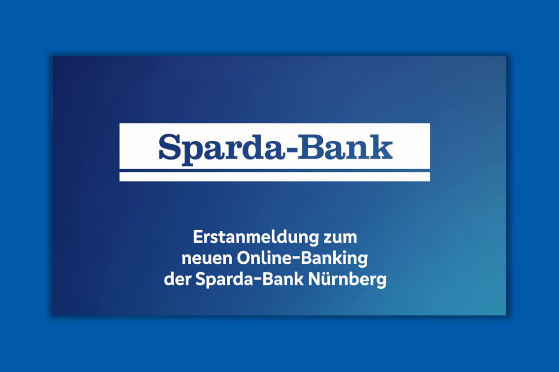 Vorschaubild mit Sparda-Bank Logo und Text "Erstanmeldung zum neuen Online-Banking der Sparda-Bank Nürnberg"