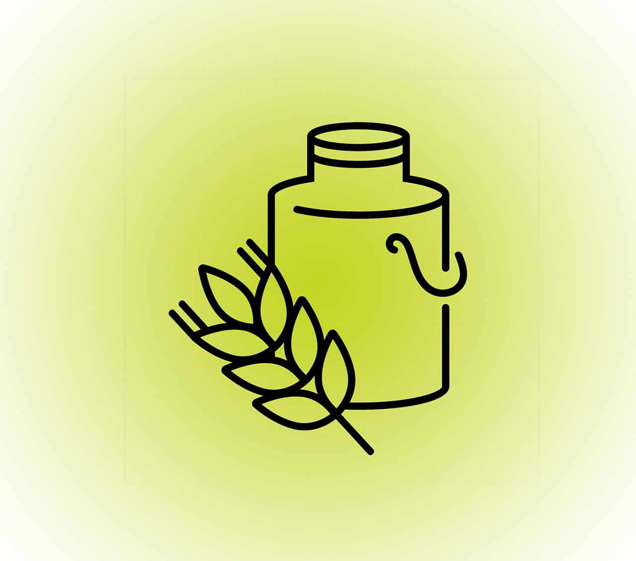 Milchkanne mit Getreideähre