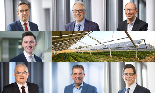 Collage des Teams „Erneuerbare Energien“