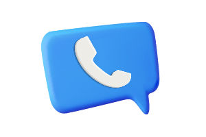 Sprechblase mit einem Telefon 