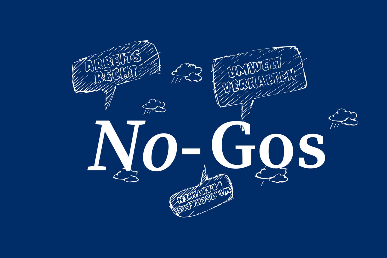 Skizze mit Sprechblasen und No-Gos