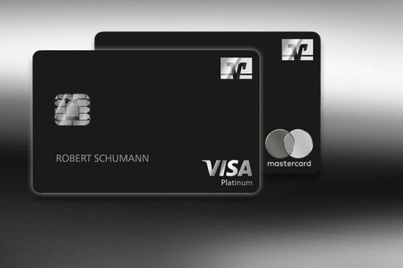 schwarze Kreditkarten-Muster von Visa und Mastercard