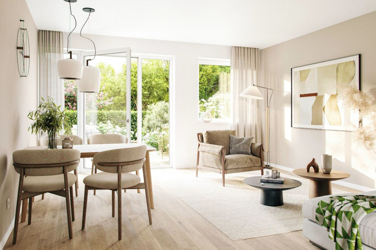 Modern eingerichteter Wohnraum